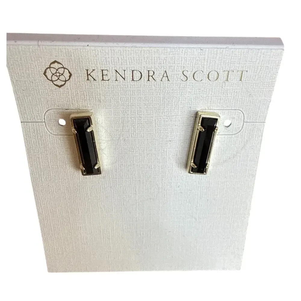 Kendra Scott Lady Bar Stud earrings Black & Gold